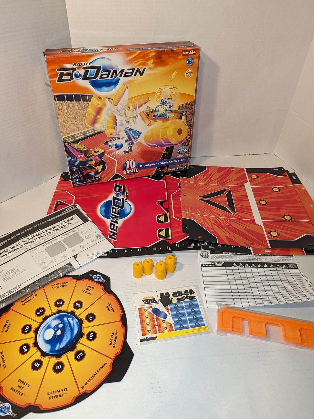 2005 Hasbro B Daman 10 Game Tournament Set For Parts Only Board 4ft Long